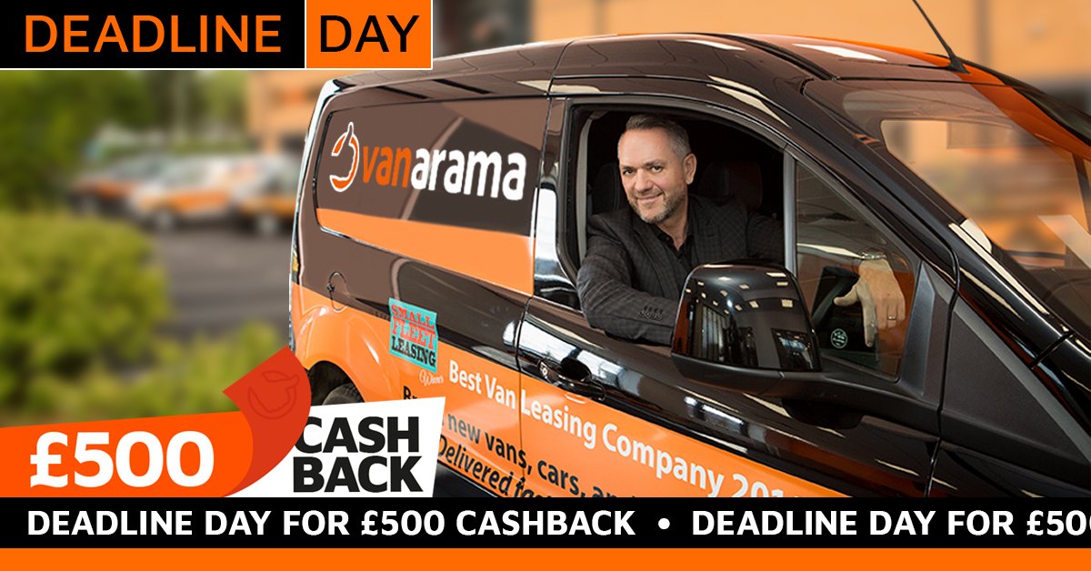 Oh yes! It’s the big one today. Its VANsfer #DeadlineDay. You have until Midnight to claim your £500 cashback by leasing a shiny new van with us. We’ll be keeping you updated throughout the day with our best deals!
#Deals  #offer #cashback #essex #chelmsford #Romford #Harlow