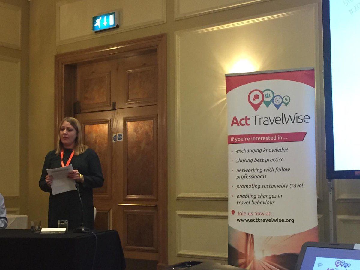 SYSTRA_UKIRL's tweet photo. SYSTRA's Alison Pickett welcoming attendees to the 2019 @ActTravelWise annual conference in Birmingham. #acttw19 https://t.co/w45aXGYKP0