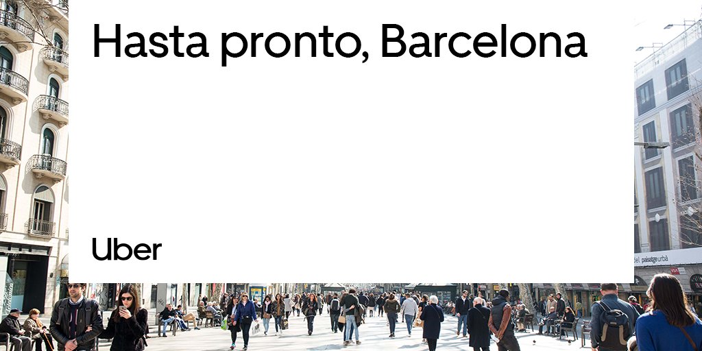 Uber_ES's tweet photo. Ante las restricciones a las VTC aprobadas por el Govern de Cataluña, nos vemos obligados a suspender el servicio de UberX en Barcelona a partir de mañana. Muchas gracias a los miles de usuarios y conductores que habéis confiado en nosotros https://t.co/efbiehknxE https://t.co/Ja0WYOsLzk