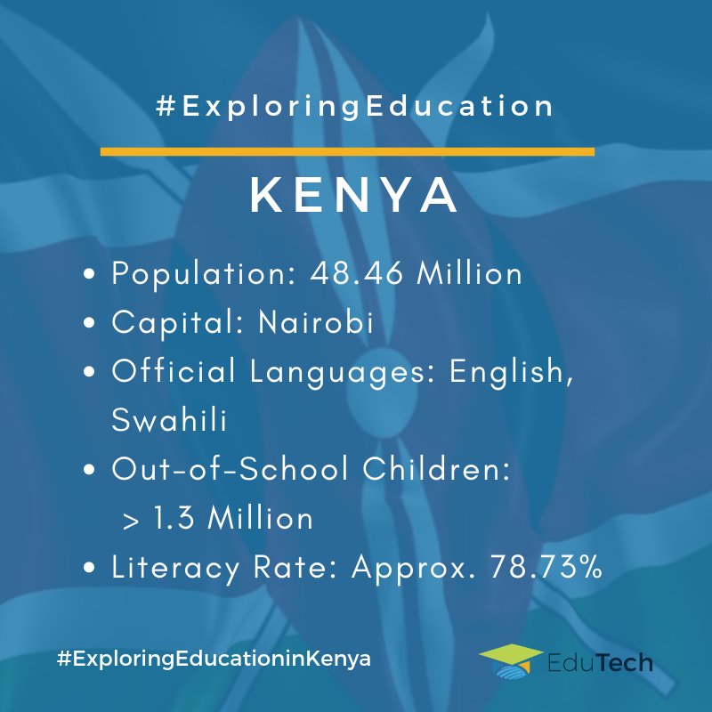 edutechbusiness's tweet photo. Home to some of the world's greatest athletes, we are #ExploringEducation in the East African country of Kenya.
Follow this thread learn more about education in Kenya.
#ExploringEducationinKenya #EduTechNigeria #Education #ELearning #EdTech #Kenya https://t.co/tMsADXuGKB