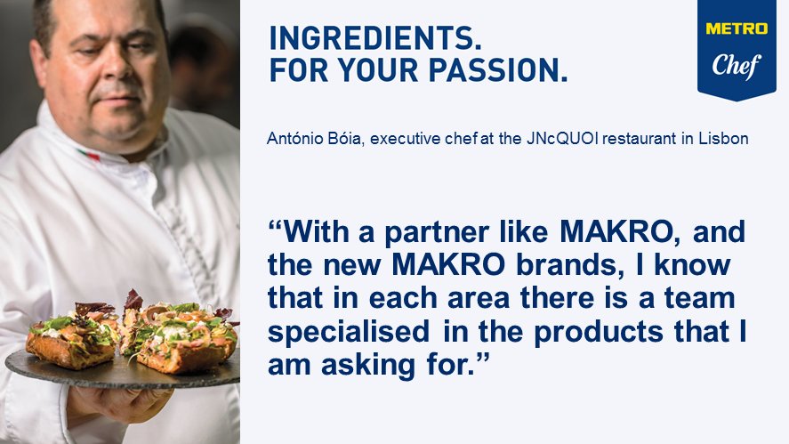 METRO_News's tweet image. António Bóia, the passionate chef from Paris to Lisbon 🇵🇹talks about #MAKROchef #chefcommunity👩🏻‍🍳👨🏻‍🍳/mf