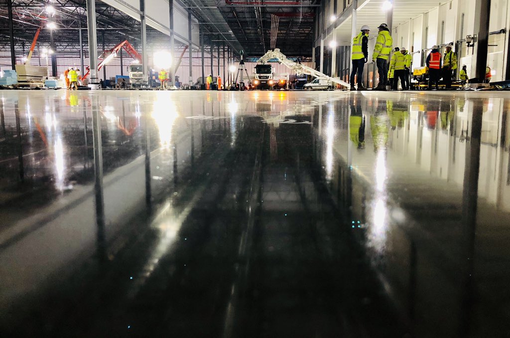 SICFL's tweet image. Stunning morning shots from @LidlUK Scotland. Double mesh jointless floor slabs with some help from @LigchineEurope and @shieldjoint