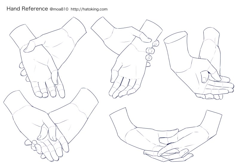 Moa お知らせ トレスokな手のイラスト資料集に ハート Heart Shape を追加しました Hand Refs For Artists T Co wjw0jtjn