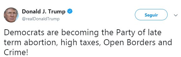 EfectoTrump's tweet photo. Democrats are becoming the Party of late term abortion, high taxes, Open Borders and Crime! https://t.co/QbyxZMXxfV