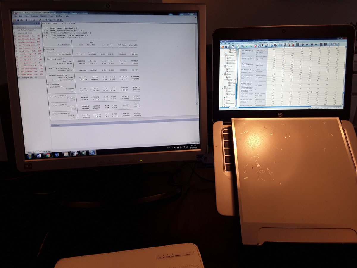 Lekker aan het statistieken voor <a href="/uitMaastricht/">Gemeente Maastricht</a> . Bezig met een secundaire analyse op de VeiligheidsMonitor om voor vijf wijken een verdiepend inzicht in de veiligheidsbeleving te krijgen. Er zit meer bruikbaars in deze data dan doorgaans wordt gebruikt! 🤓🔎