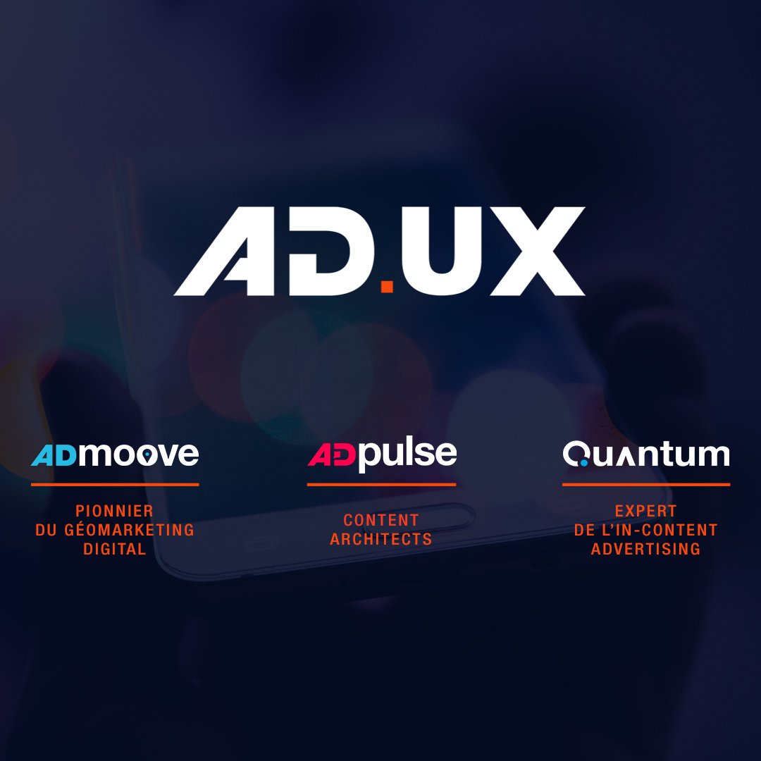 "ADUX enrichit son positionnement et ses expertises, basés sur l'Expérience Utilisateur" 
➡️Des offres omnicanales qui répondent à tous les objectifs marketing des agences et annonceurs, à travers une expérience utilisateur valorisée
#newlogo #ux

➡️bit.ly/2HSzvfl