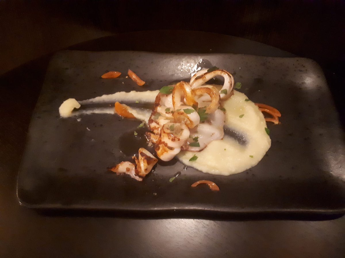 Our Roasted Calamari with Potato puree. #Penge #SE20 #bromley #beckenham #Italian #restaurant 
friendsofflavours.london/menu/