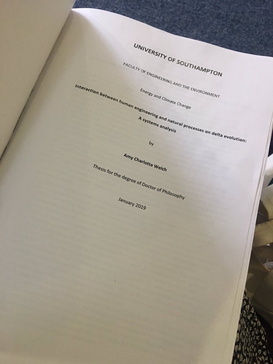 A wonderful end to the month! Submitting my PhD thesis today on engineering and deltas. Bring on the viva (and sleep!) #phdchat #thesis #coastalengineering #womeninscience 🌊🙂😴