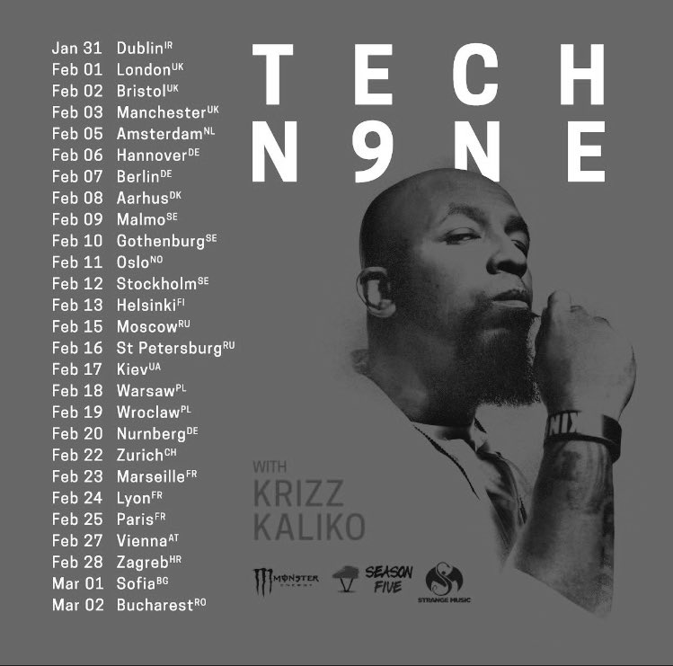 kevohiphopIrl's tweet photo. @TechN9ne &amp; @KrizzKaliko Hitting up Dublin Ireland Tonight 🇮🇪 for there Frist Ever Irish Show ! Can’t wait to see Another Top Hip Hop Living legend Performing Here! @StrangeMusicCEO @MonsterEnergy @StrangeMusicInc @VoodooLoungeD #StylisticMurder #HipHop #StrangeMusic #TechN9ne https://t.co/oMDH5Fq0m3