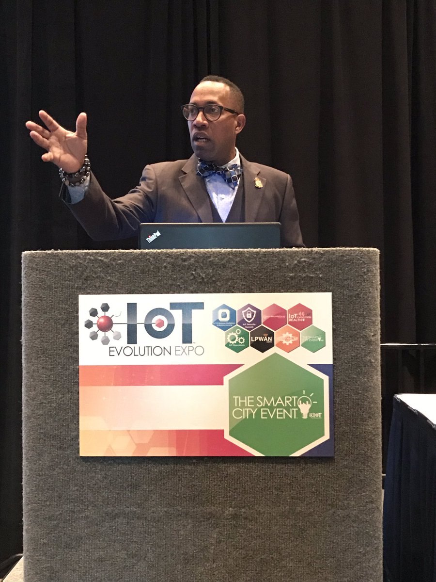 SeatPleasant1's tweet photo. @MayorGrant as a Featured Presenter at the 20th Annual IoT Evolution Expo in Ft. Lauderdale, Florida. The focus will be #SmartCities and #SeatPleasant’s Digital Transformation, alongside industry experts and leaders from Google, MasterCard &amp; more. #IoTEvolution #SmartCityEvent https://t.co/KHrTssBvEG