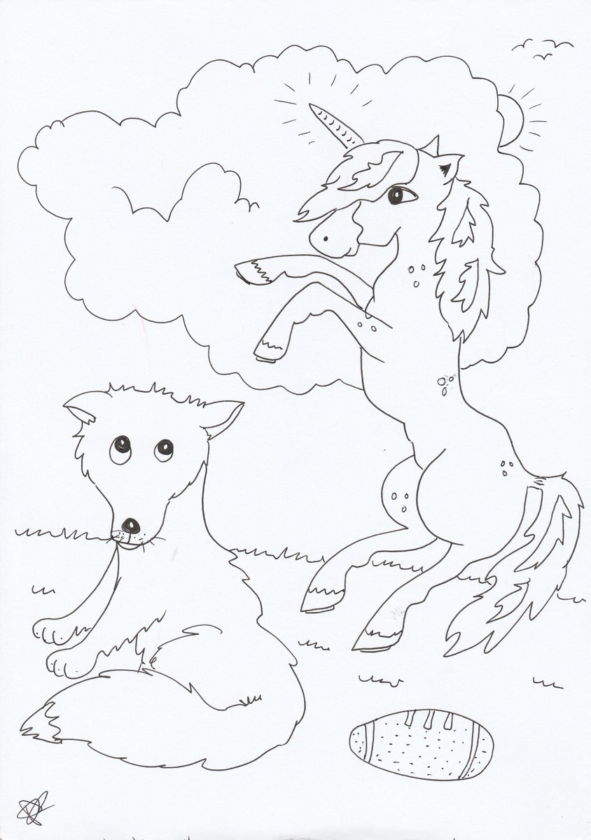 AmazingPenny1's tweet photo. The Scottish #Unicorn Vs the Italian #Wolf - are you #SixNations ready? It starts tomorrow! #Rugby. I can't wait! If you like cartoons, please follow me for more awesome #art. Available for hire. #Sport #SixNations2019 #Cartoon #Animals https://t.co/Kc2nKxjhP4