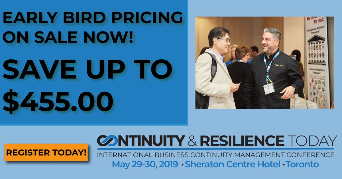 Continuity & Resilience Today! tweet media