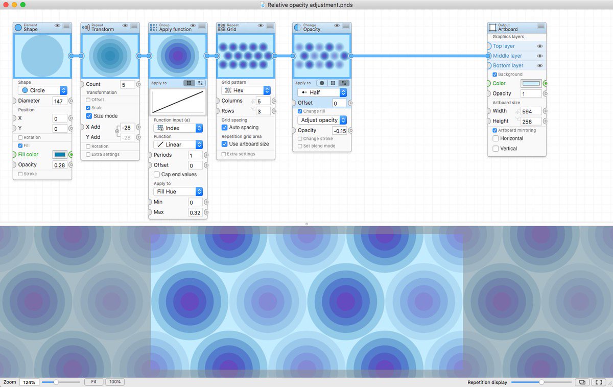 lostminds_sw's tweet image. The new Patternodes 2.2.0 update also lets you apply relative opacity and color changes to groups of elements, making relative adjustments to each individual element #patternodes lostminds.com/patternodes
