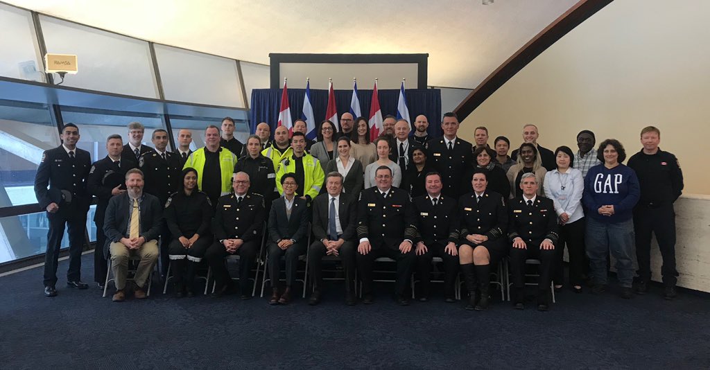 Honoured to join a representation of our <a href="/Toronto_Fire/">Toronto Fire Services 🇨🇦</a> <a href="/TorontoMedics/">Toronto Paramedic Services</a> <a href="/cityoftoronto/">City of Toronto 🇨🇦</a> @TorontoOEM colleagues who responded to managed the 260 Wellesley incident last week. Thank you for your amazing work and compassion! <a href="/JohnTory/">John Tory</a> <a href="/kristynwongtam/">Kristyn Wong-Tam 🇨🇦</a>