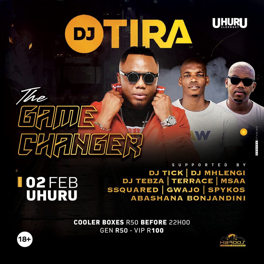 AfroTainmentSA's tweet photo. Uzobona nge Bus la Malume 🚍 ... This Saturday Catch @DJTira at Uhuru, Clermont!! @LemonnHerb #NoRushRemix Drops at midnight 00:00am #1Feb2019 on all digital platforms 🕺💃🕺💃 https://t.co/iHtPDGL6aE