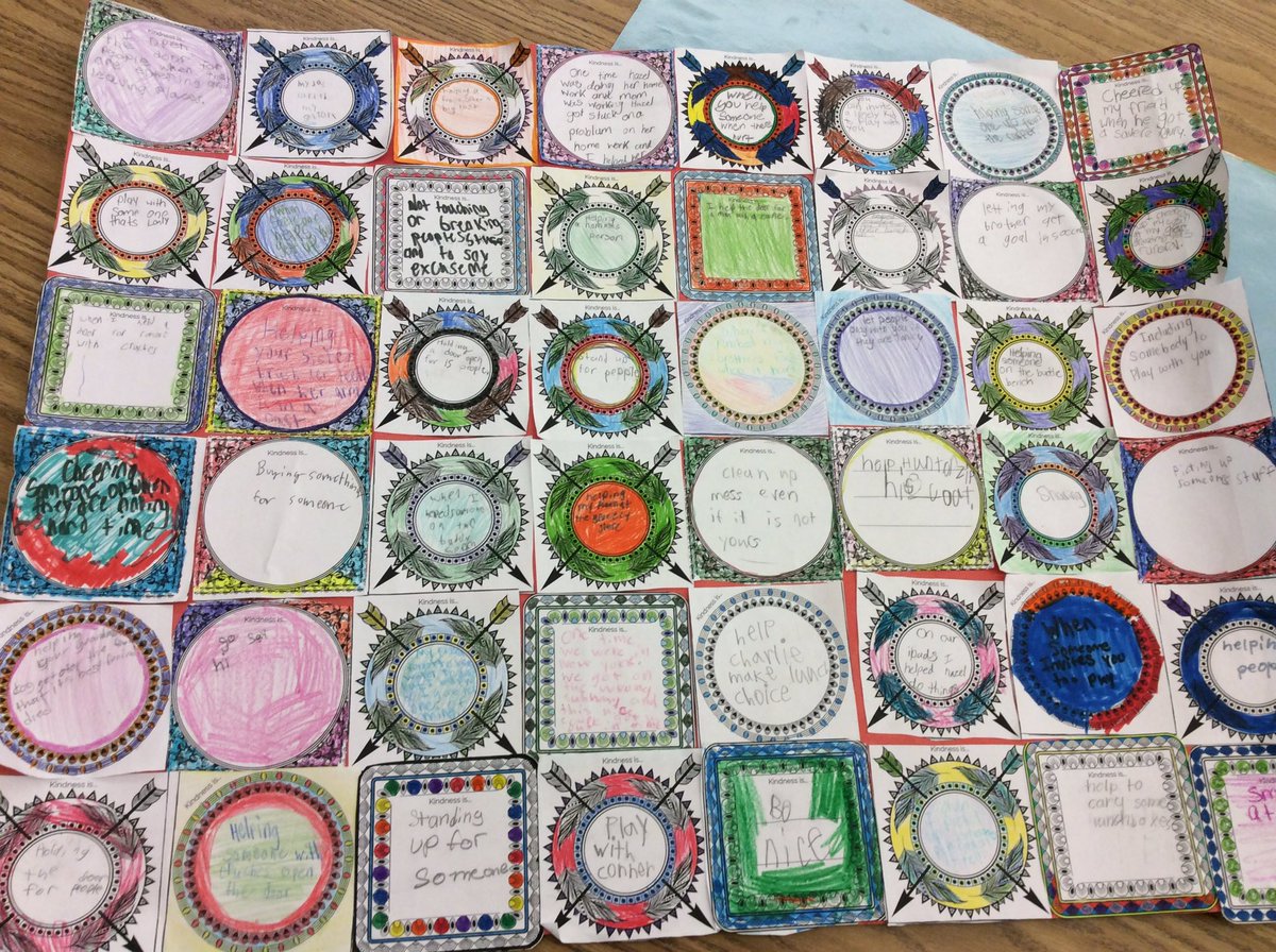 TeamTorresFC's tweet photo. Kindness matters!  Our class made a quilt with squares that had various acts of kindness written on it. #GreatKindnessChallenge https://t.co/jLcT5V3Psz