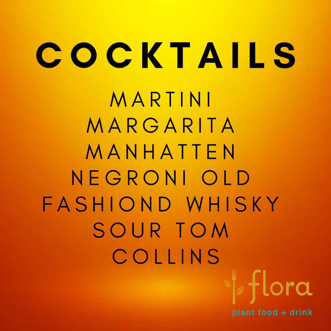 Did you know that Flora is a full service restaurant with a bar?  We offer juices, elixirs, wine, beer and classic cocktails.  
floraweha.com