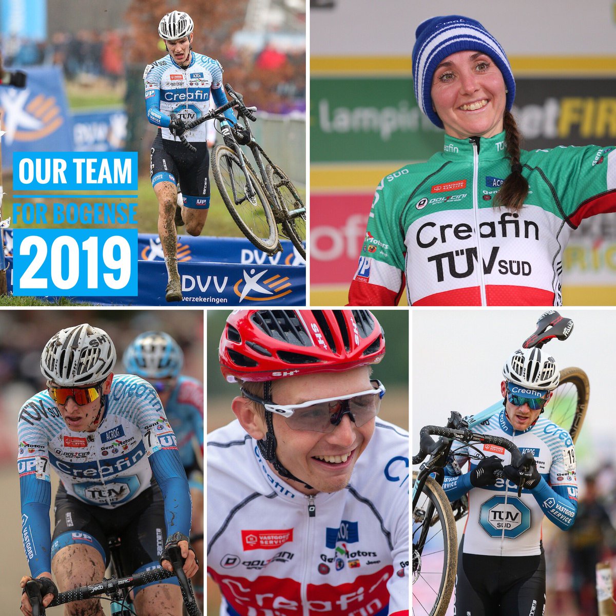 🇩🇰 Aftellen naar het WK

Deze renners van Creafin-TüvSüd zullen in Bogense in actie komen

🚴‍♂️ Heren U23: <a href="/landerloockx_23/">lander loockx</a> 
🚴‍♀️ Dames: <a href="/bikereva/">Eva Lechner</a> 
🚴‍♂️ Heren Elite: <a href="/MerlierTim/">Tim Merlier</a>, <a href="/siebenwouters/">Sieben</a> en <a href="/BoryBiker/">Michael Boros</a> 

📸 <a href="/Photopressbe/">Peter Deconinck</a> 
#Bogense2019