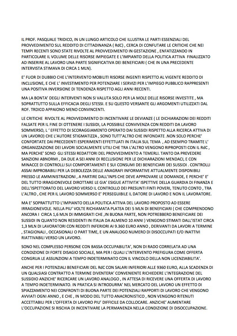 ForlaniNatale's tweet photo. #redditodicittadinanza parliamone seriamente. Un mio commento sull'articolo del Prof.@PTridico https://t.co/xIe3Ys75Y2