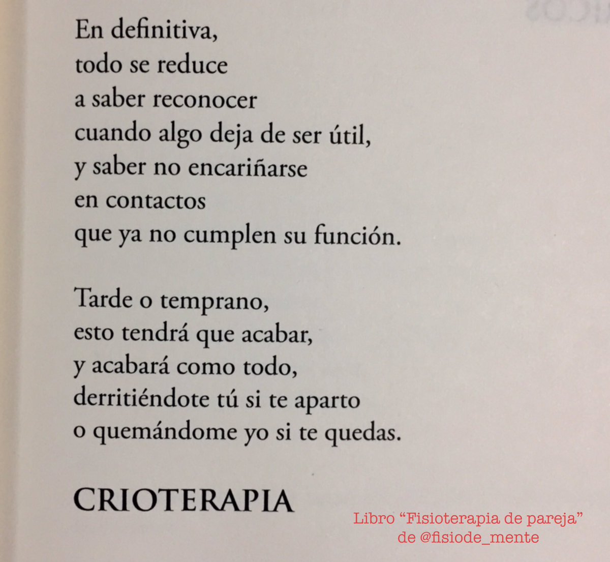fisiode_mente's tweet photo. Tarde o temprano, esto tendrá que acabar, y acabará como todo: derritiéndote tú si te aparto
o quemándome yo si te quedas
#crioterapia https://t.co/wUdhvXN5oL
