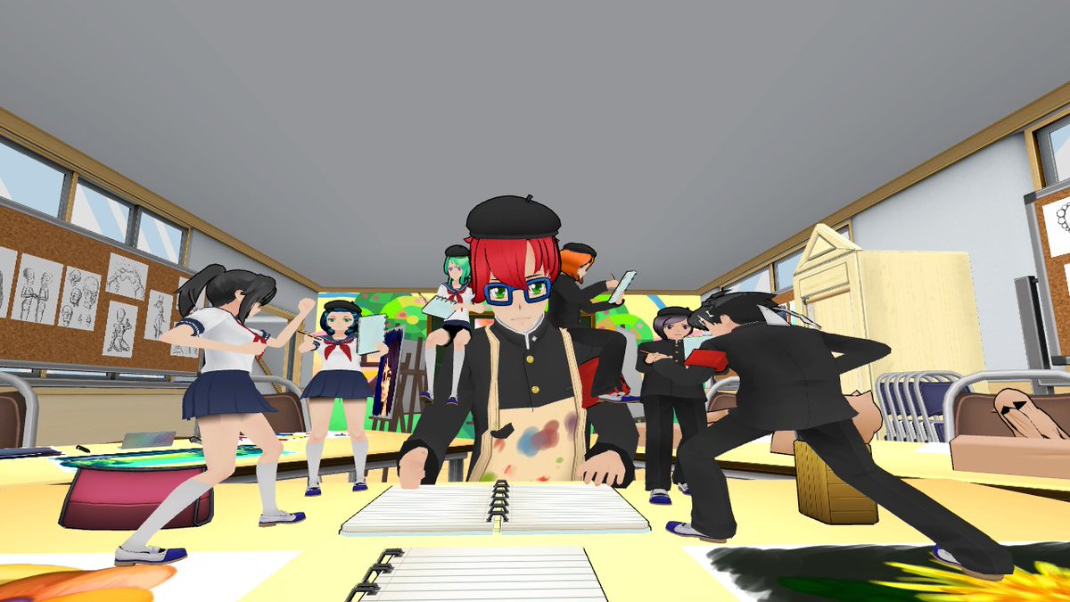 jolene_dar0209's tweet image. Since @Veggie_Gamer hasn't made a Boss Battle in a while I tried to Make one! #YandereSimulator #Posemode