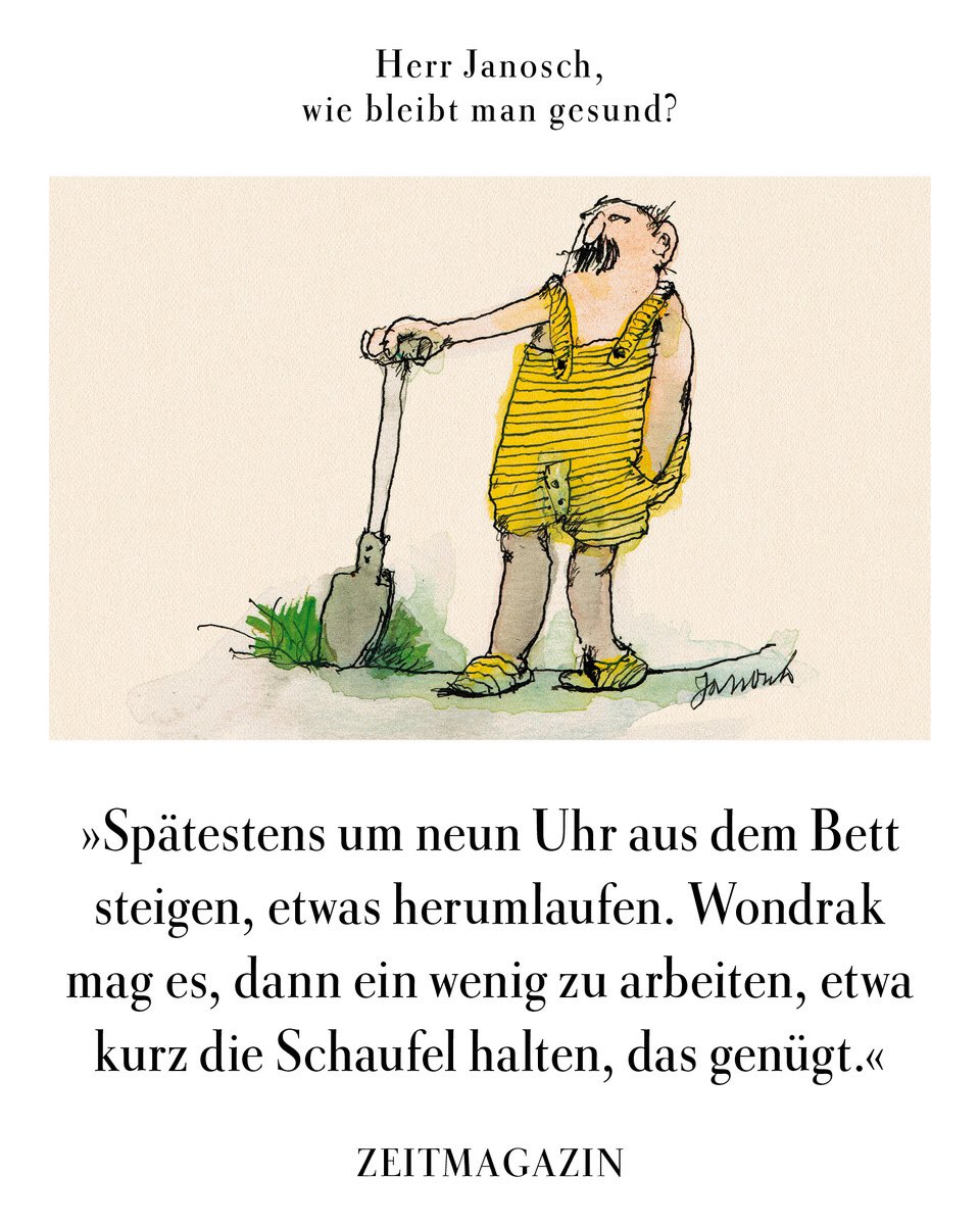 ZEITmagazin on X: Herr #Janosch, wie bleibt man gesund? #ZEITmagazin   / X