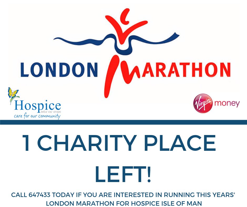 We have 1 place left in the London Marathon, taking place on April 29th 2019! If you’re interested at all in running for us, get in touch with us NOW on 647433. Registering for the Marathon closes TODAY -  ow.ly/NNEk30nwyam