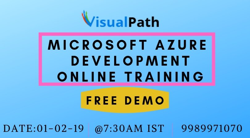 VisualpathPro's tweet image. Get Enroll for demo class on #Azure_Development online course @ 01/02/2019 - 7:30am IST
Join us from your computer, tablet or smartphone.
lnkd.in/f3D5mvg
For more details +91 9989971070
#azureonlinetraining #HowsTheJobs #DilRaju #unemployment #PCGaming