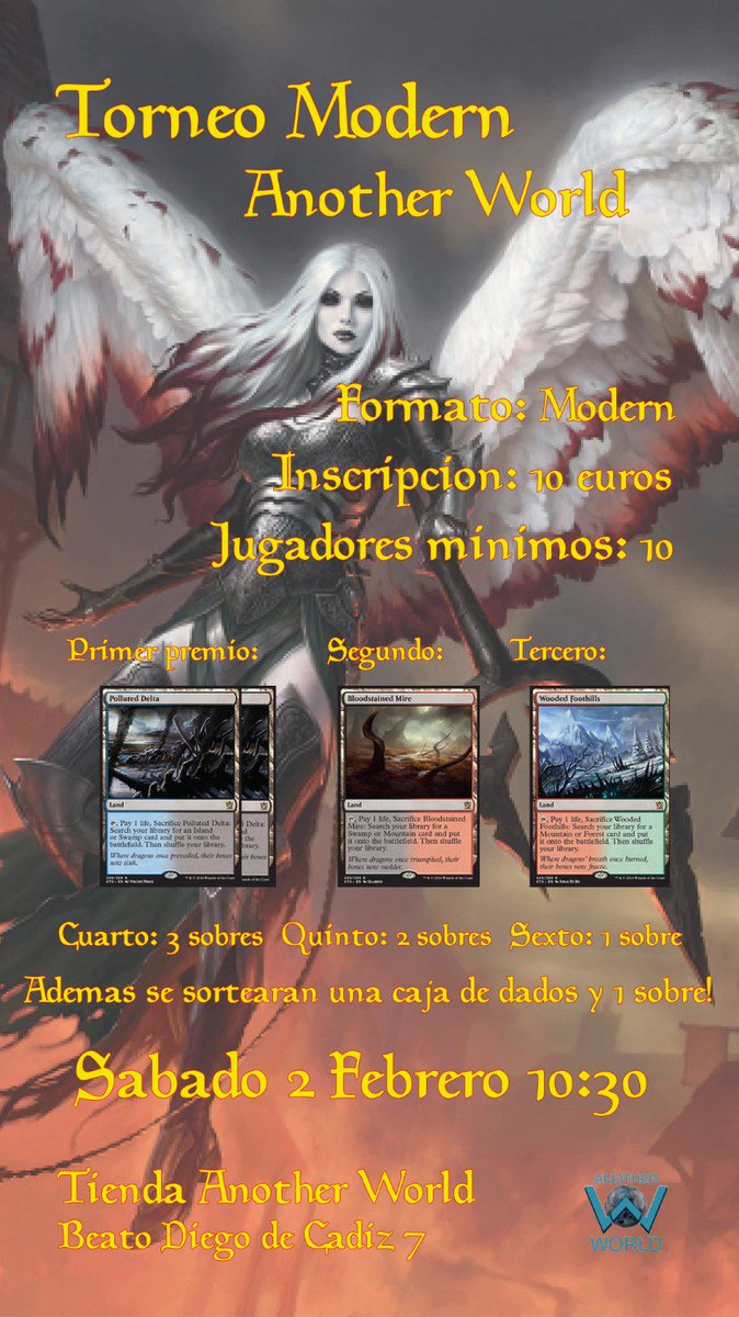 AnotherWorldCA's tweet photo. Nuevo evento de Modern, no te lo pierdas! #AnotherWorld #magicthegathering https://t.co/GMPv2Czp24