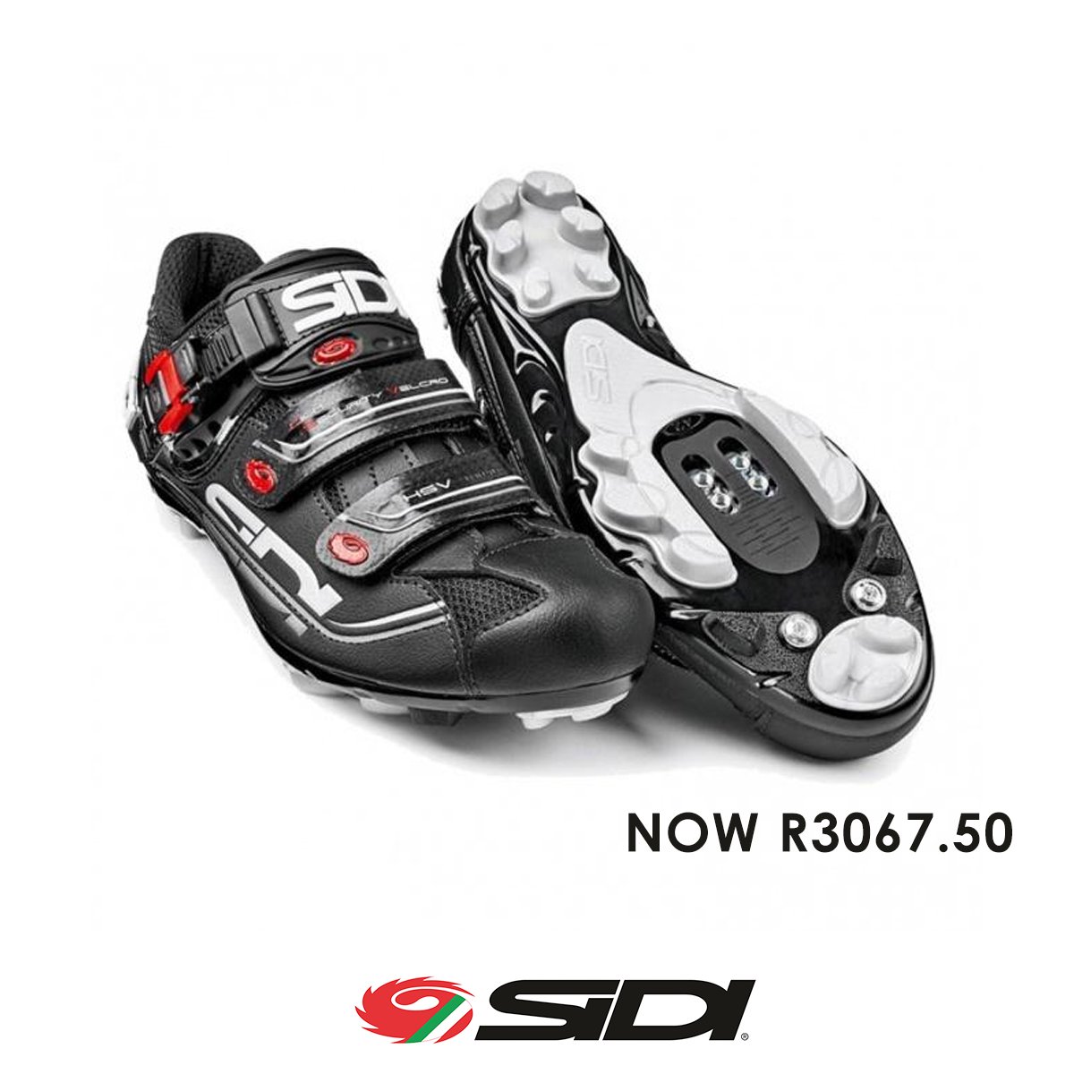 USED - Sidi Eagle 7 SR Mega Black Red MTB Shoes 44 | Alltricks.com