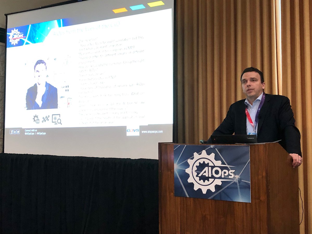 insideneurealm's tweet photo. Session by Will Houston, AVP, Business Development on "The State of AIOps" at The New Intelligence Expo – AI Conference &amp; Expo, day 1. #AI @ITEXPO #ZIF #DigitalTransformation #AIOps #GAVelAIOps https://t.co/XVuFw4d8xG