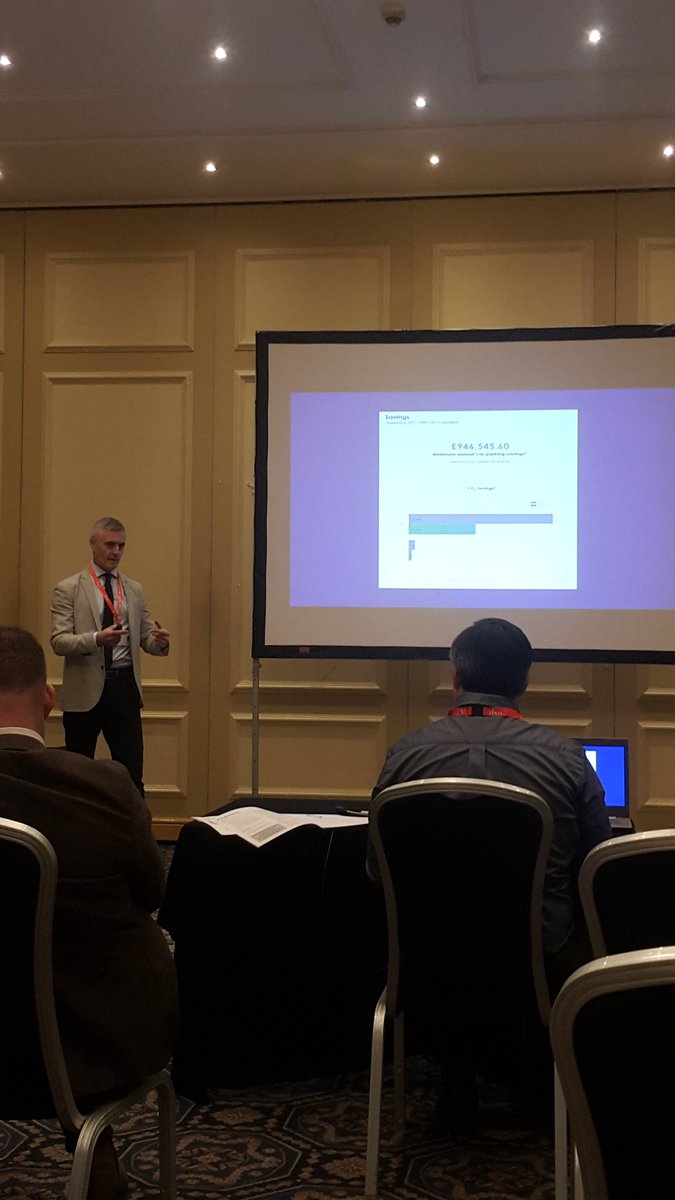 RachelAldred's tweet photo. Nathan Write from @Liftshare talking about cost of providing parking places as a motivator for NHS employers to get staff travelling to work in other ways where possible #acttw19 https://t.co/XakbHX5uVN
