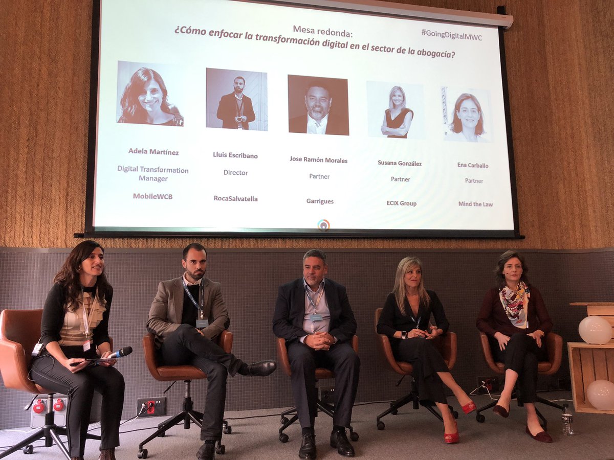 icaba_tw's tweet photo. Mesa redonda “¿Cómo enfocar la transformación digital en el sector de la Abogacía?” #GoingDigitalMWC https://t.co/Bvqfnd1jzd