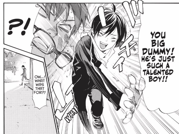 my fav noragami thing is actually how proud yato is of yukine hhhshd 