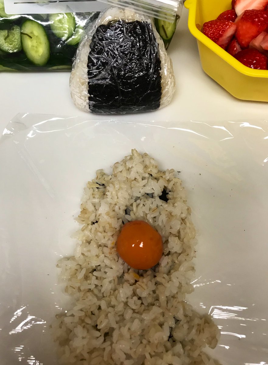 Yell V Twitter 昨日新しい卵を買ったので面白南極料理人で見ておいしそうだった念願の冷凍卵 黄身漬けおにぎりをにぎーしてる