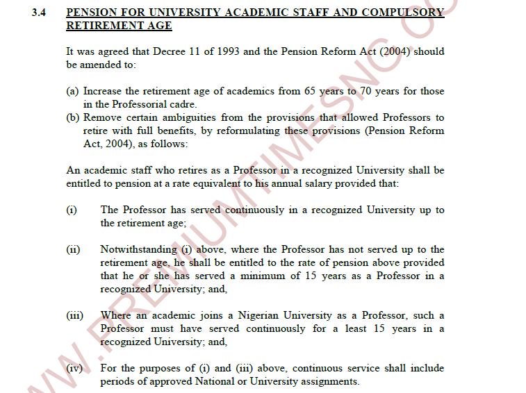 BRWorg's tweet photo. The agreement also included details such as creation of NUPEMCO, which would cater to the Pensions of Uni Staff, we're glad that @AsoRock did brilliantly in this regard by meeting this demand, we want other demands met. #FundTertiaryInstitutions #EndASUUStrike #PACESeries https://t.co/iaOf9GDRq8