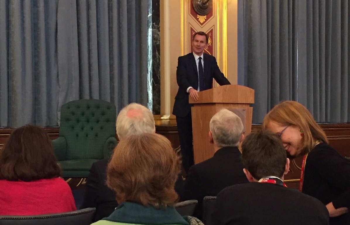 SAT7UK's tweet photo. Yesterday UK Foreign Secretary @Jeremy_Hunt launched an independent review into UK support for Christians facing persecution. Rachel Fadipe, SAT-7 UK Executive Director, attending, said “We welcome the review &amp; the Foreign Secretary’s commitment to ‘champion’ religious freedom... https://t.co/ivWDNhBo0p