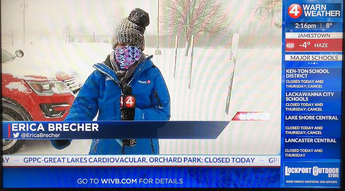 BuffaloRadioTV's tweet photo. @EricaBrecher on @news4buffalo  Our vote for the “Best Storm Outfit.” https://t.co/GUAK3Ip5OK