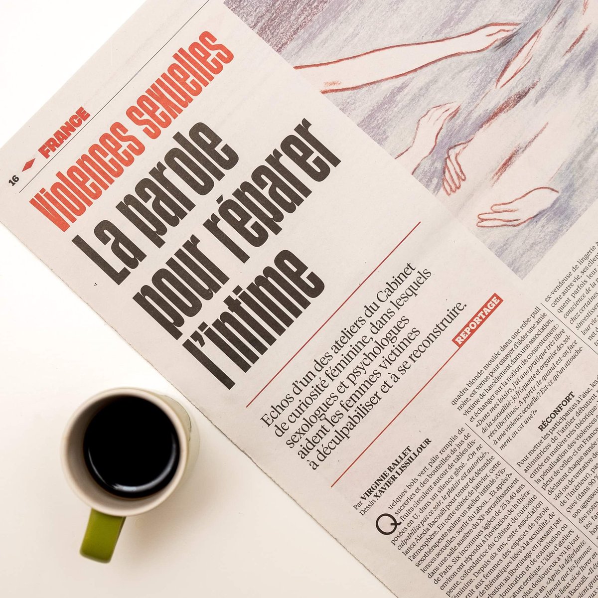 CabdeCuriosites's tweet photo. Ns avons l'honneur d'ê en double page ds @libe ce jr à propos de nos ateliers sur les violences sexuelles. Encore un immense merci à tous celles et ceux qui ont fait d dons pr qe c ateliers existent! Le prochain aura lieu le 21 février. La suite, on vs l'annonce ds qlq semaines. https://t.co/DVTUa4LJzN