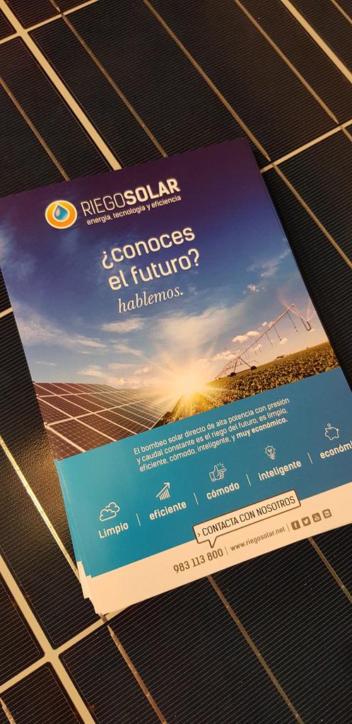 Hablemos de <a href="/riegosolar/">Riegosolar</a>
en <a href="/feriavalladolid/">Feria de Valladolid</a> #Agraria #agraria2019