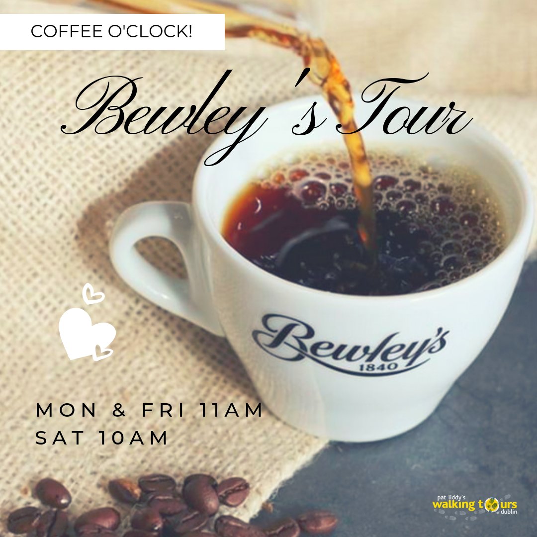 PatLiddys's tweet photo. Discover more about Bewley's on these short teaser tours: Mondays &amp; Fridays 11am and Saturdays 10am.
Meeting Point: @bewleys Grafton Street.
#patliddys #Coffee #CoffeeFriends #coffeetime #CoffeeLover #irishbiz #LoveDublin #bewleys https://t.co/XvyqWfSAHh