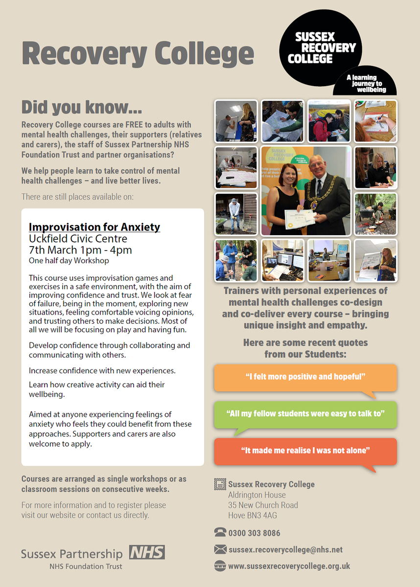 Sussex Recovery College tweet media