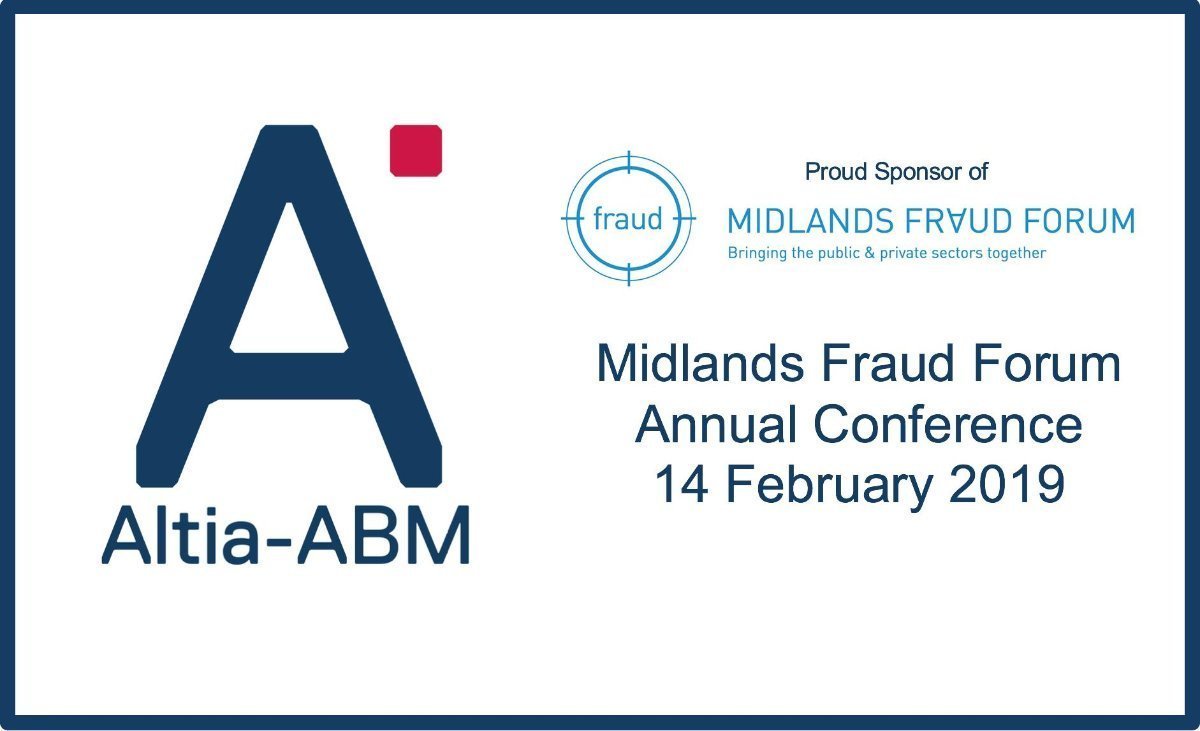 altiaabm's tweet photo. The #MidlandsFraudForum Annual Conference takes place on the 14th February and for another year we are thrilled to be in attendance at the conference as proud Sponsors #MFF19
Not registered yet? You can do so by visiting : https://t.co/PqqvygXJVO https://t.co/dHTRllXoae