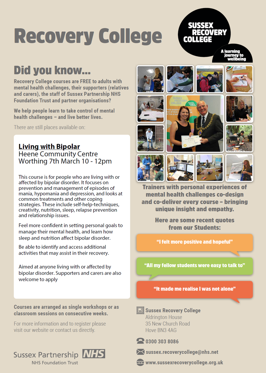 Sussex Recovery College tweet media