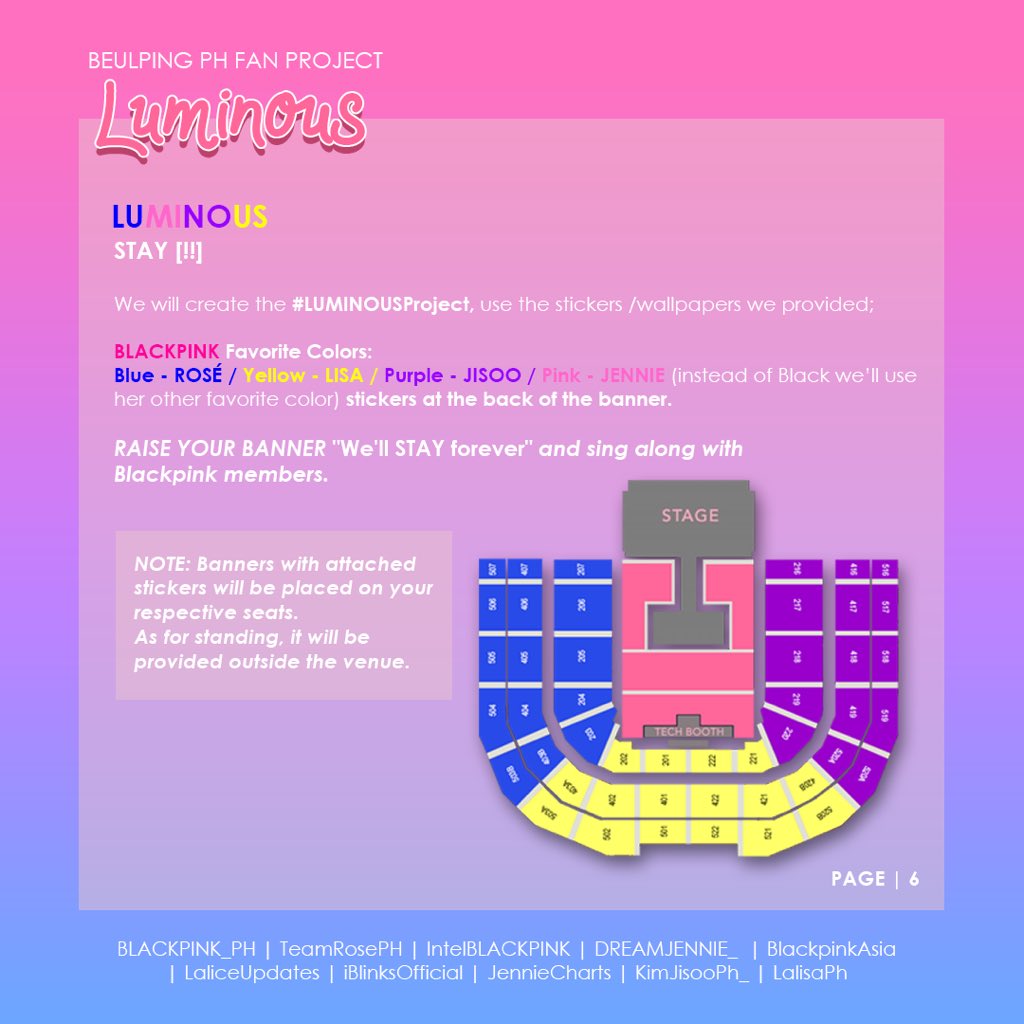 IntelBLACKPINK's tweet photo. LUMINOUS
📍 STAY [!!] 
We will create the #LUMINOUSProject, use the stickers /wallpapers we provided (Blue, Yellow , Pink, and Purple) *stickers at the back of the banner*
RAISE YOUR BANNER "We'll STAY forever" and sing along with Blackpink https://t.co/EerEq3vg8Z