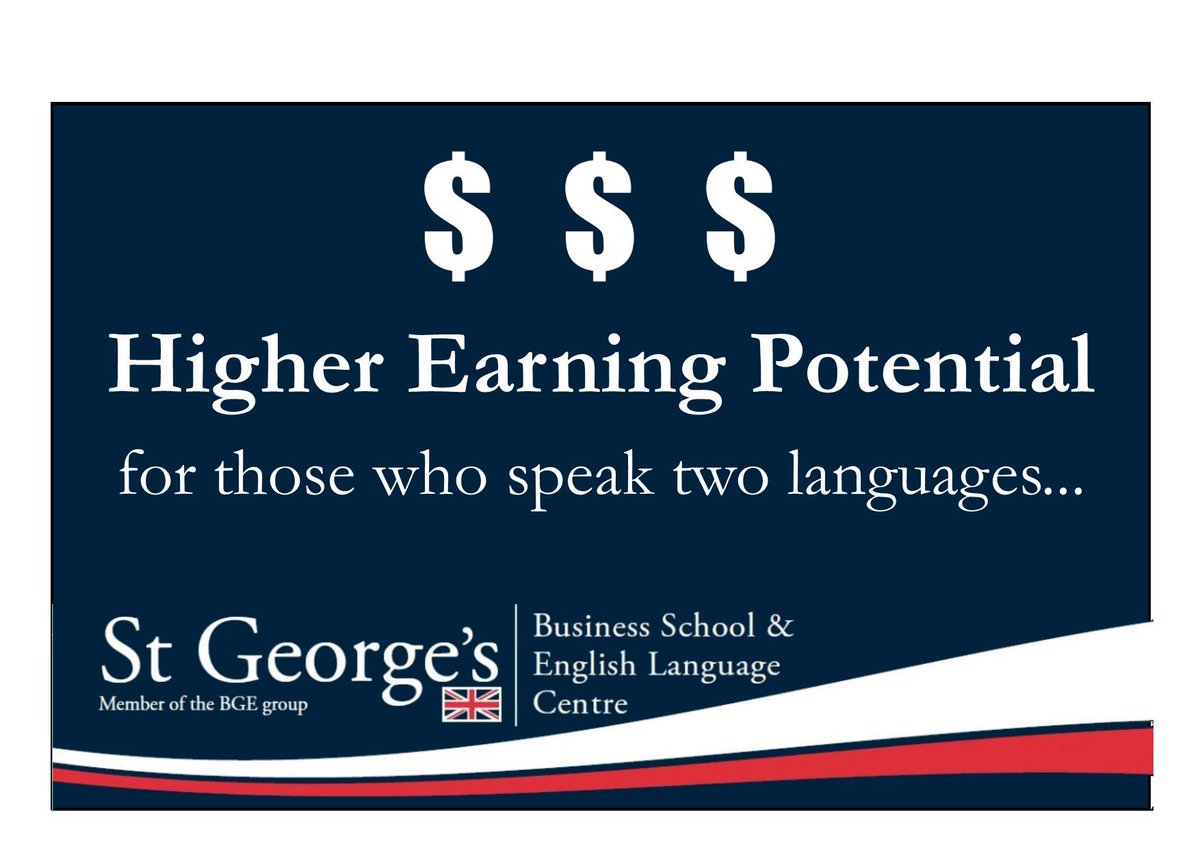 EFL_BSTG's tweet photo. Individuals who speak multiple languages command higher salaries. Recruitment agencies believe that additional languages can increase salary prospects by 10-15%. English is the official language in 53 countries 
#business #england #university #success https://t.co/iwwh7Sj48Q