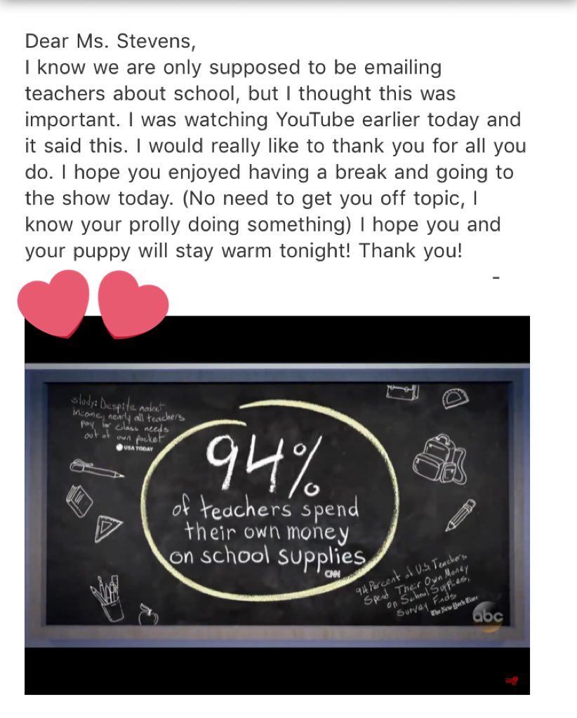 When you love what you do and your students recognize your dedication to them and their successes ...#iteach5 #palisd #iteachmath #ITeachBecause