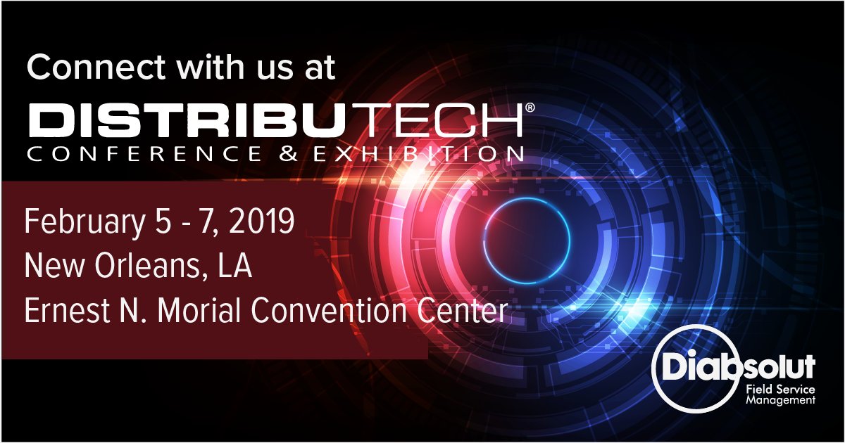 Diabsolut's tweet photo. Connect with the Diabsolut team next week at DistribuTECH 2019! https://t.co/hnkmUCTFty #DTECH2019 #FSM #FSMsolution #utilities https://t.co/zHM6tqSUPN