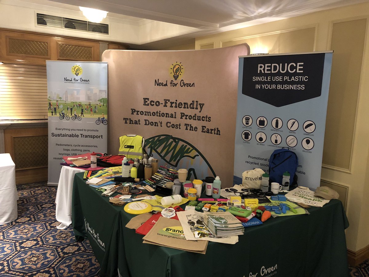 NeedForGreen's tweet image. Excited to be at the @ActTravelWise conference today. Showing off our eco-friendly promotional merchandise, pedometers and cycling products.