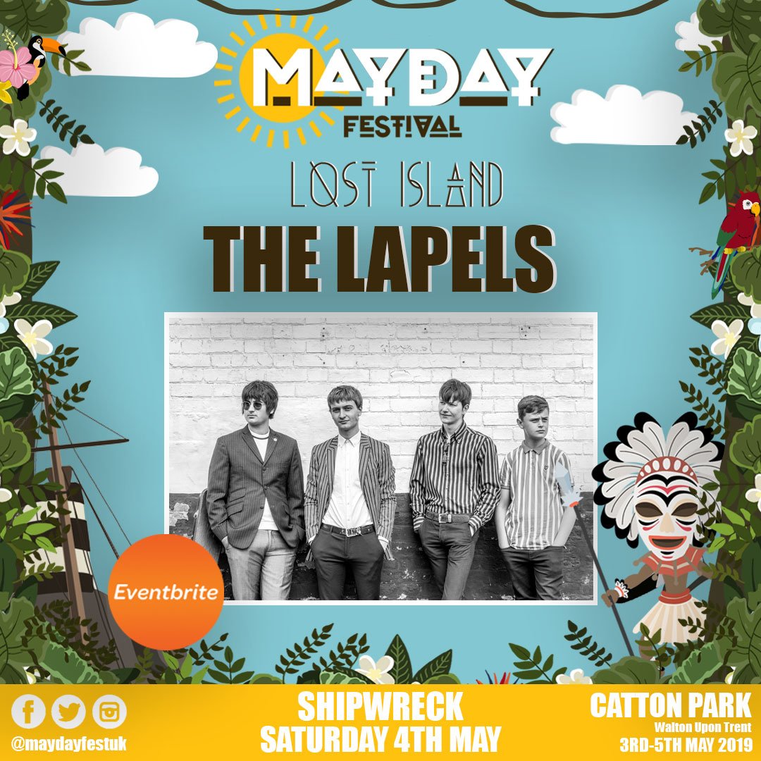 maydayfestuk's tweet photo. Another one to be excited about... @TheLapels live at Mayday Festival 2019: Lost Island - 3-5 MAY 2019! 
#music #derbyshire #staffordshire #festival #familyfunday https://t.co/sTz6e6TNf1